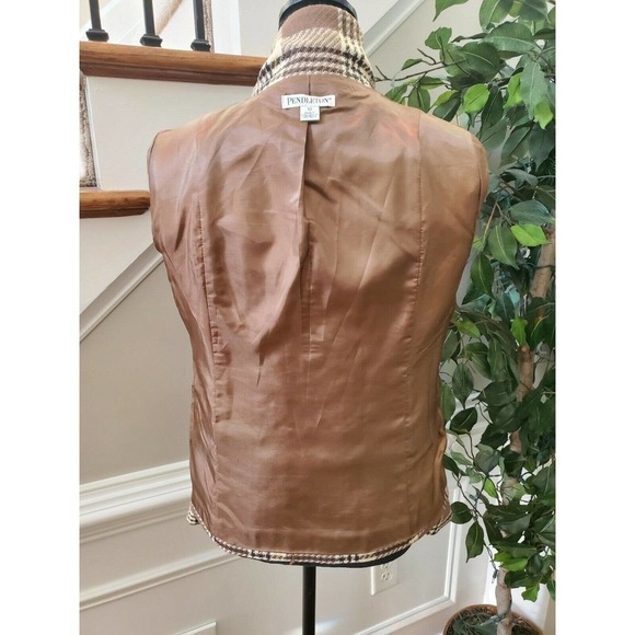 Pendleton Women's Multicolor Wool Three Buttons Single Breasted Fitted Blazer 10 - Picture 8 of 11